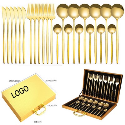 24pcs Stainless Steel Cutlery Set