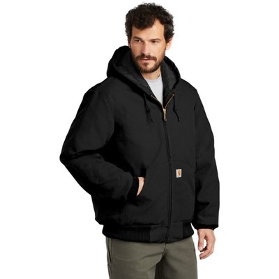 Carhartt Tall Quilted-Flannel-Lined Duck Active Jac.