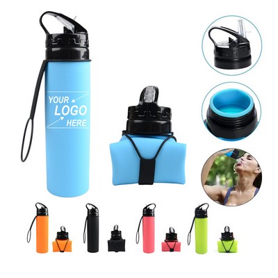 20oz Collapsible Silicone Water Bottle