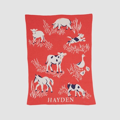 Baby Farm Personalized Blanket