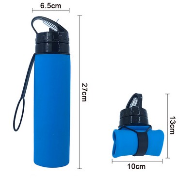 21OZ Collapsible silicone water bottle