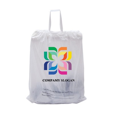 1.25 Mil Plastic Hotel Laundry Bag with Drawstring