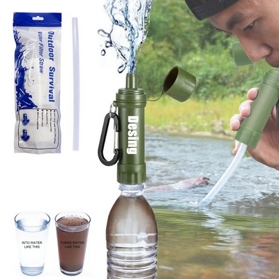 Portable Water Filter Straw with Double Filtration - 264 Gallons