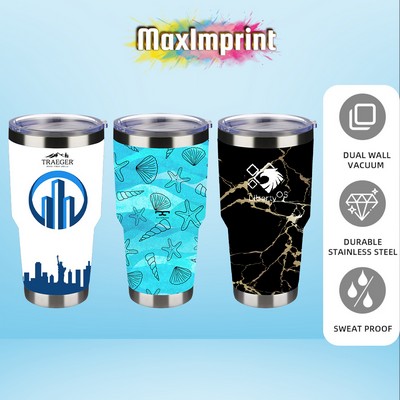 MaxImprint 30oz Stainless Steel Vacuum Tumbler with Lid