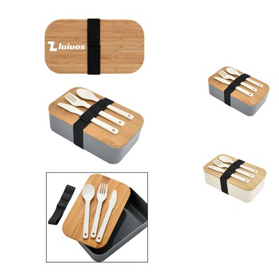 Bento Lunch Box With Bamboo Cover