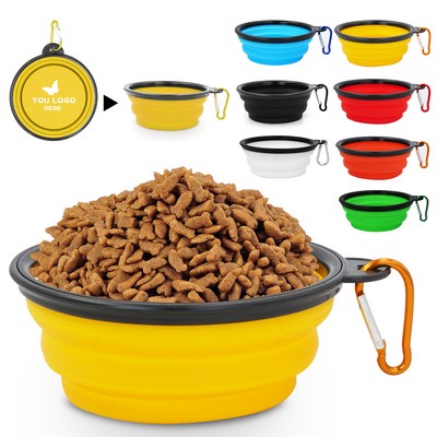 Collapsible Dog Bowl with Carabiner MOQ 50PCS