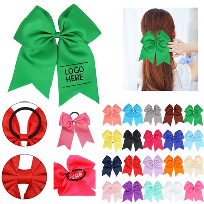 Large Cheer Hair Bows Ponytail Holder