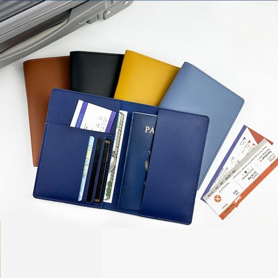 PU Leather Passport Holder Ticket Holder For Travel Slim Passport Wallet