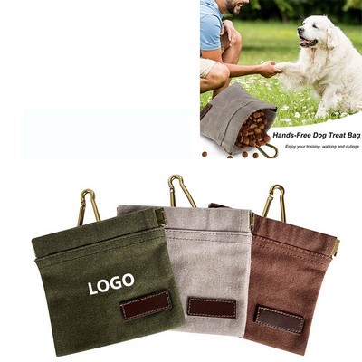 Dog Treat Pouch Bag Training Snack Holder w/Belt Clip