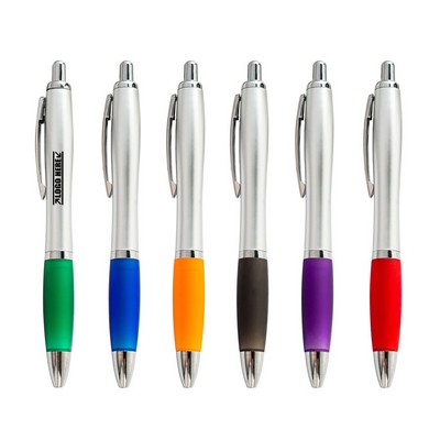 Silver Barrel Click Pen