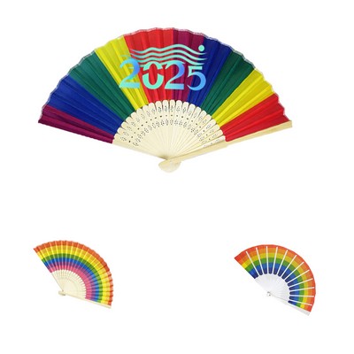 Folding Fan Color Rainbow Series