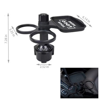 Car Cup Holder Tray With 360 Degree Rotation