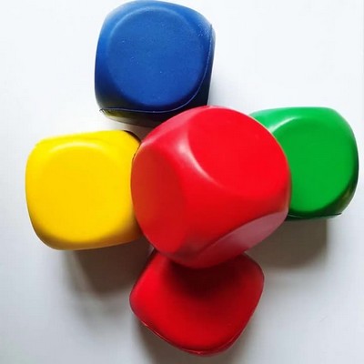 Dice-Shaped Foam Slow Rebound Stress Ball