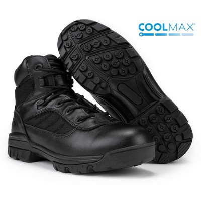 6" CoolMax Ryno Gear Tactical Combat Side Zip Boots (Black)