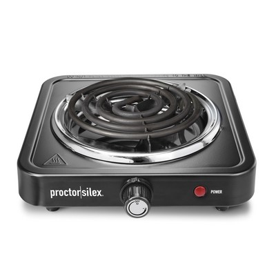 Proctor Silex Single Burner Cooktop With Adjustable Temperature, Portable, Stainless Steel Plate, 34