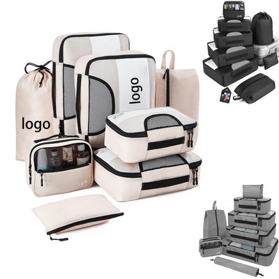 8-Stress-Free Travel Packing Cube Set With Breathable Mesh