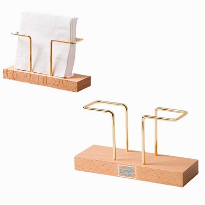 Minimalist Beech Wood Tissue Holder For Cafes & Restaurants