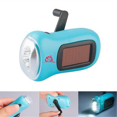 Solar Hand Crank Flashlight