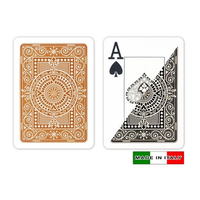 MODIANO Plastic playing cards - Black & Brown - Poker Size, Large Index