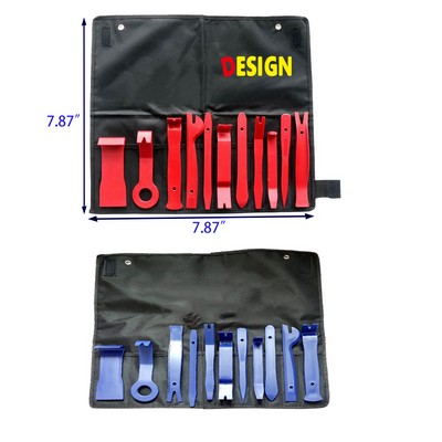 11 Pcs Car Trim Removal Tool with Canvas Roll-up Bag