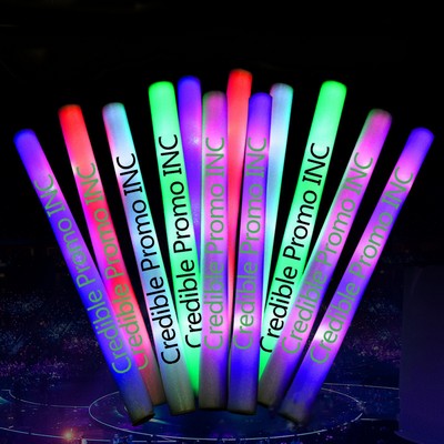 Custom Imprinted Single Color 19" Foam LED Light Up Cheer Stick