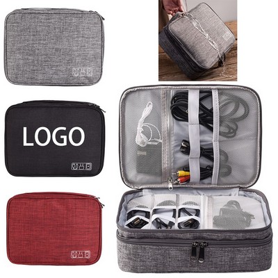 3 Layers Travel Cable Organizer Bag