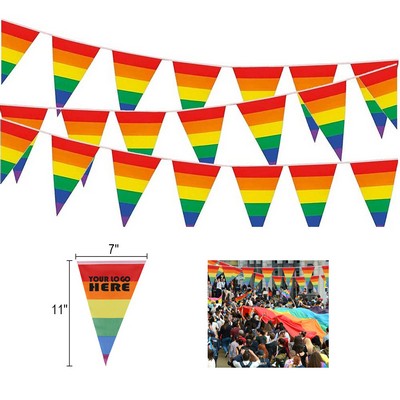 Triangle Rainbow Flag Banner