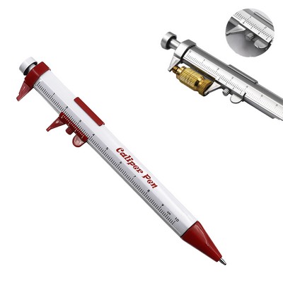 2-In-1 Caliper Type Push Action Ballpoint Pen