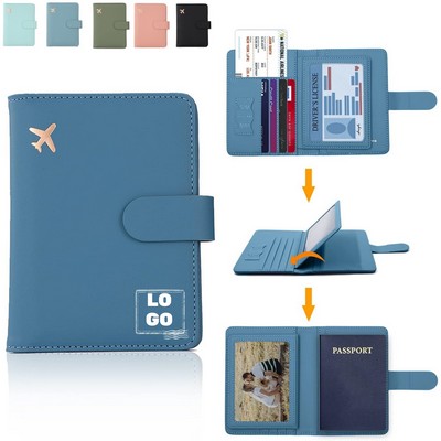 Magnetic Passport Holder Closed Shielded Travel Wallet