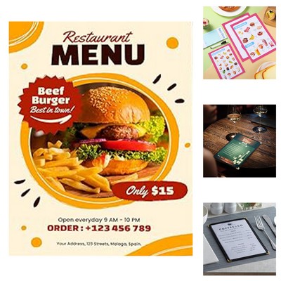 11.22 X 8.27 X 0.015 Inch Pvc Menu