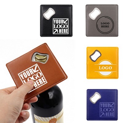 Beer Opener Leather Coasters