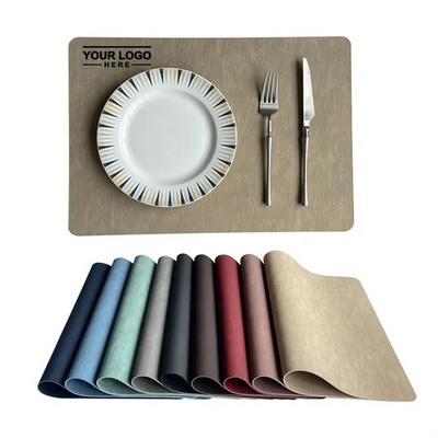 Waterproof Faux Leather Placemats PU Table Mats