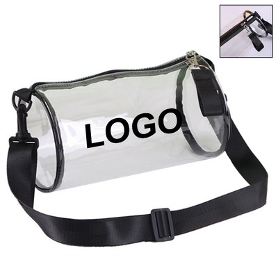 Clear Cylindrical Crossbody Purse Bag