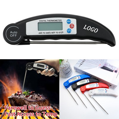 Food Thermometer With Foldable Probe