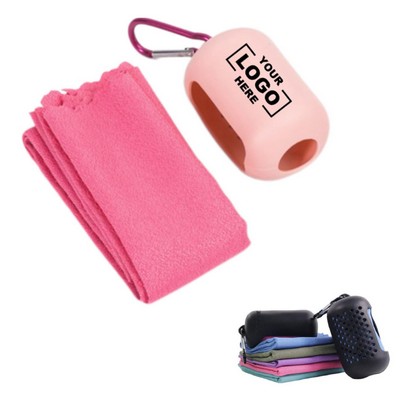 Cooling Towel with Portable Silicone Case