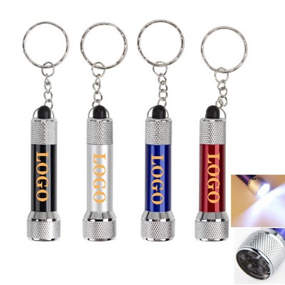 5 LED Mini Aluminum Flashlight Keychain