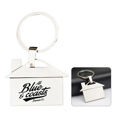 House Shaped Metal Keyring