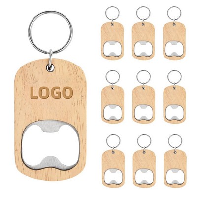 2 in 1 Custom Shape Wooden Key Pendant and Bottle Opener