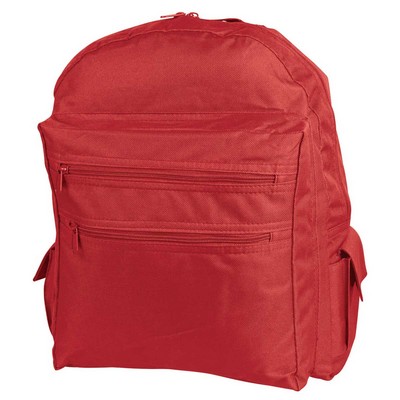 School Backpack w/Multiple Zipper Pocket