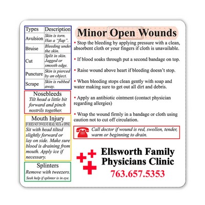 Health & Safety Minor Open Wound Magnet