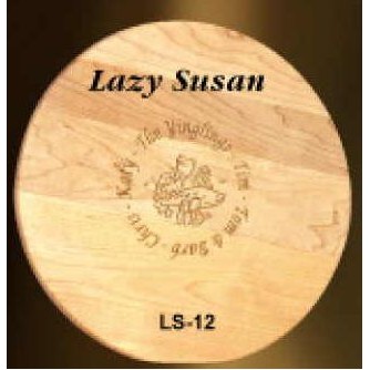 12" Diameter Lazy Susan - Laser Engraved