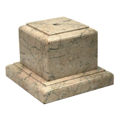 Botticino Beige Cube Marble Base (3¾"x3"x3¾")