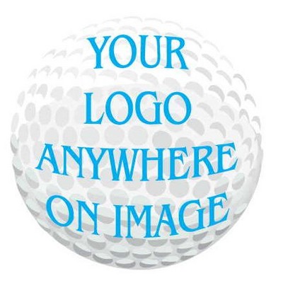 Golf Ball Metal Round Photo Magnet (2 1/2" Diameter)