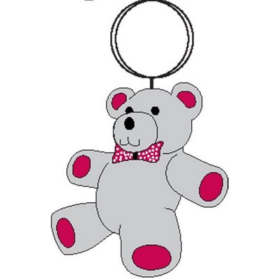 Teddy Bear Key Chain w/Clear Mirrored Back (12 Square Inch)