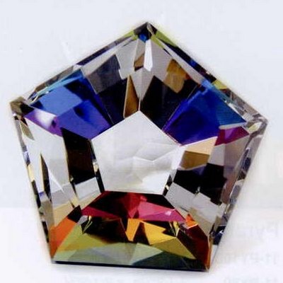 Crystal Rainbow Faceted Star (2 1/8"x2 3/8")