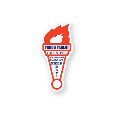 Corrugated Plastic Torch Shape Rally Hand Fan