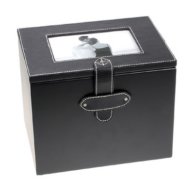 Black Leather Photo Album Box