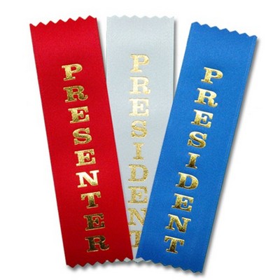 1-5/8"x6" Vertical President Stock Title Ribbon