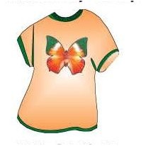 Orange & Green Butterfly T-Shirt Lapel Pin