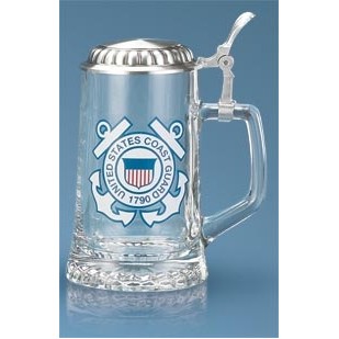 US Coast Guard Glass Stein Mug